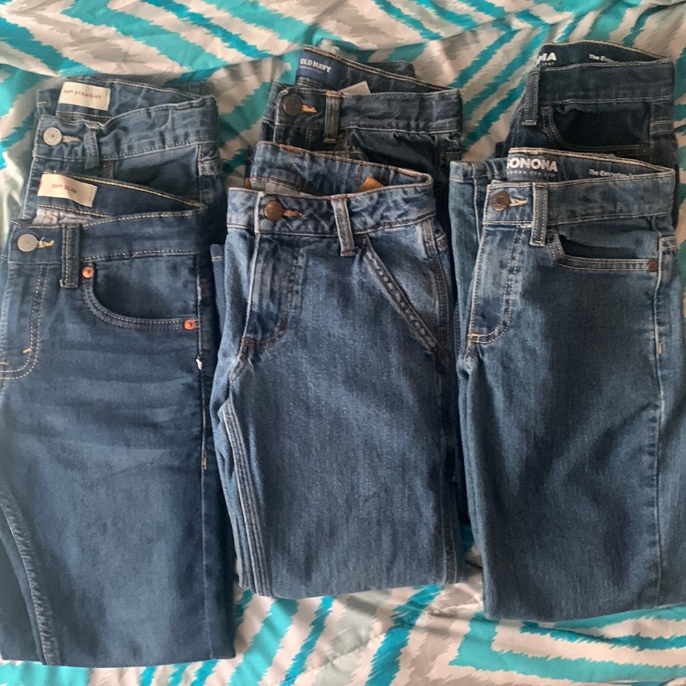 6 pairs of boys jeans
